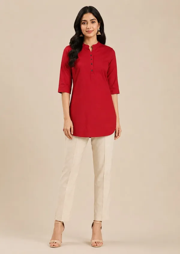 Red_Collar_Short_Kurti