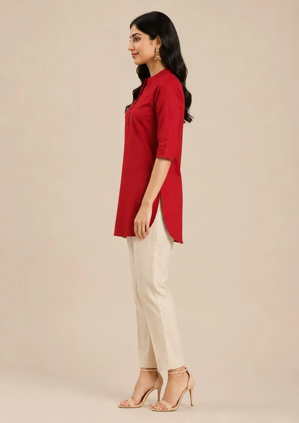 Red_Collar_Short_Kurti