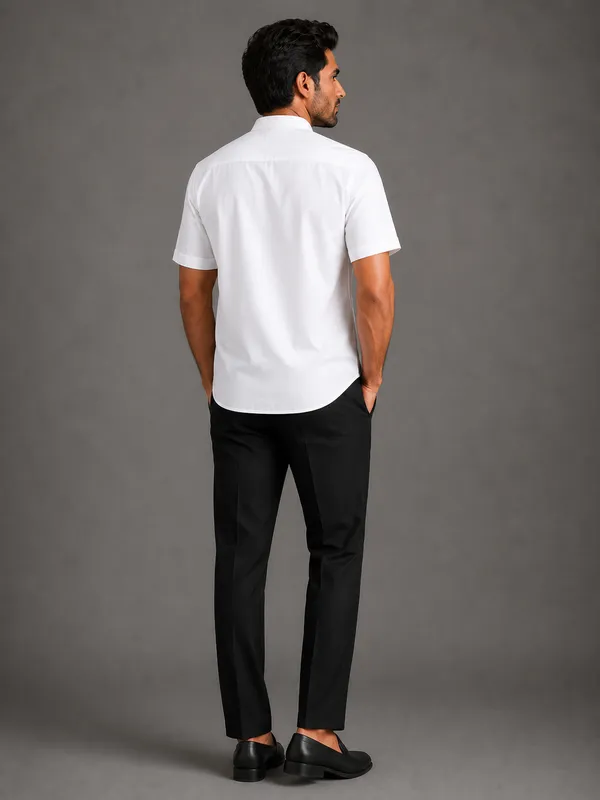 White_Mandarin_collar_shirt_for_men