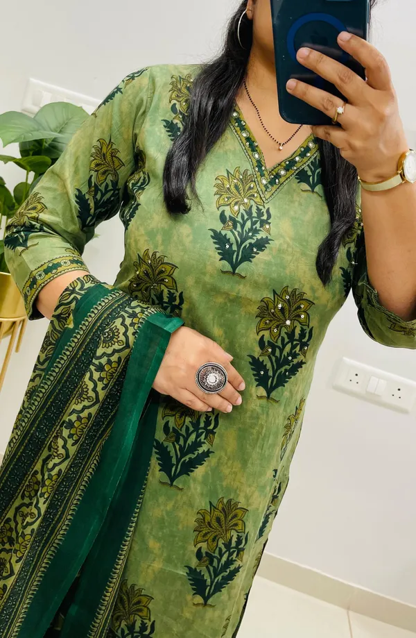 Green_Floral_Print_Ethnic_Salwar_Suit_Set_With_Dupatta
