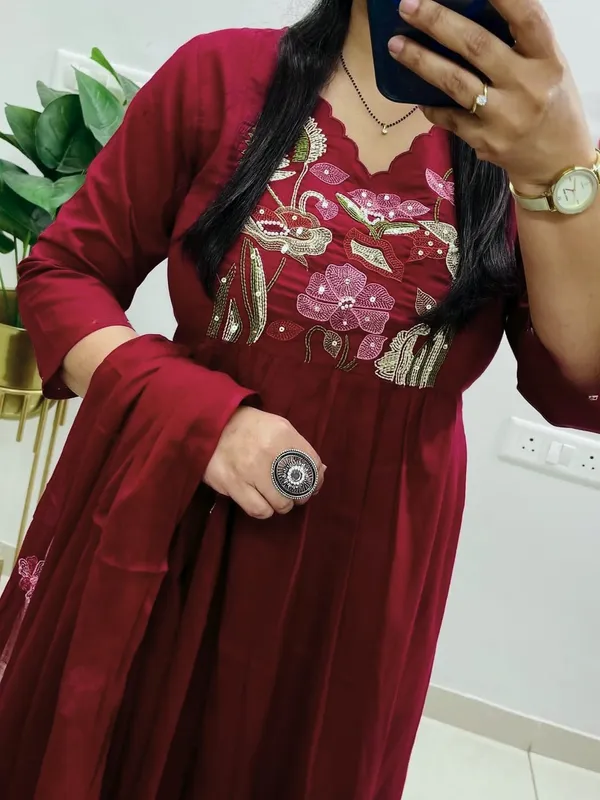 Maroon_Embroidered_Ethnic_Suit_Set_With_Dupatta