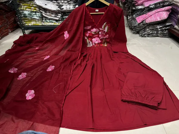 Maroon_Embroidered_Ethnic_Suit_Set_With_Dupatta