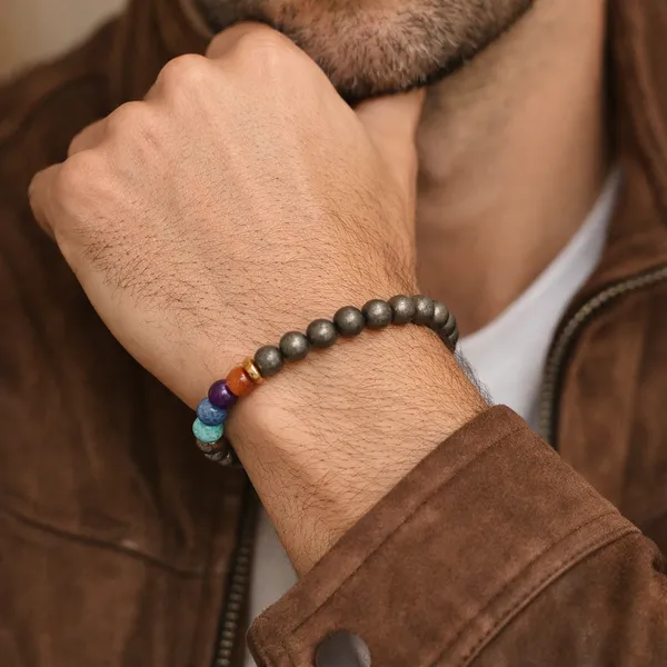 Pyrite_x_Seven_Chakra_Band