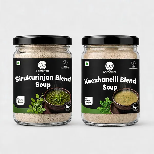 Bemarket_Keezhanelli_Blend_Soup_Mix_And_Sirukurinjan_Blend_Soup_Mix_Pack_of_2