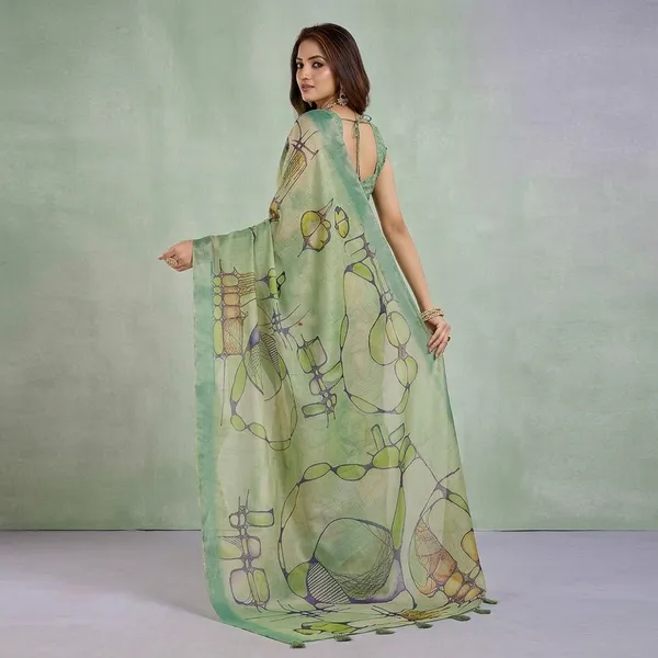Green_Erode_Silk_Saree_With_Unstitched_Blouse_Piece_For_Women