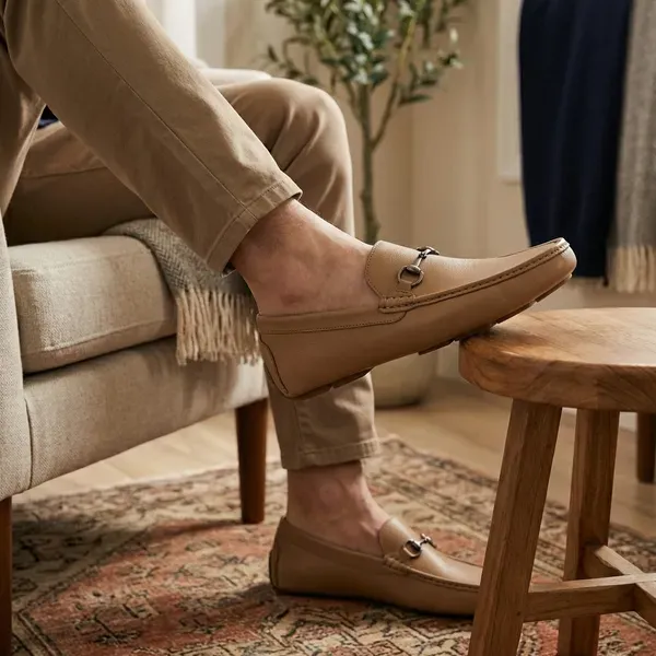 Beige_Suede_Horsebit_Slip-On_Loafers_For_Men