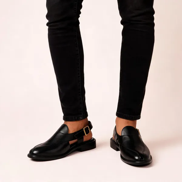Black_Synthetic_Traditional_Slip-On_Peshawari_Sandals_For_Men