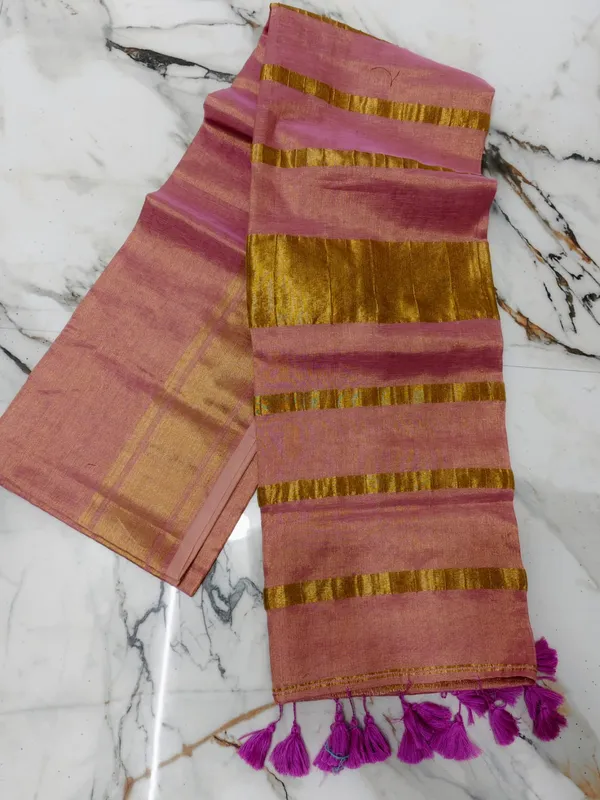 Pink_Lelan_Tissue_Handloom_Saree_With_Blouse