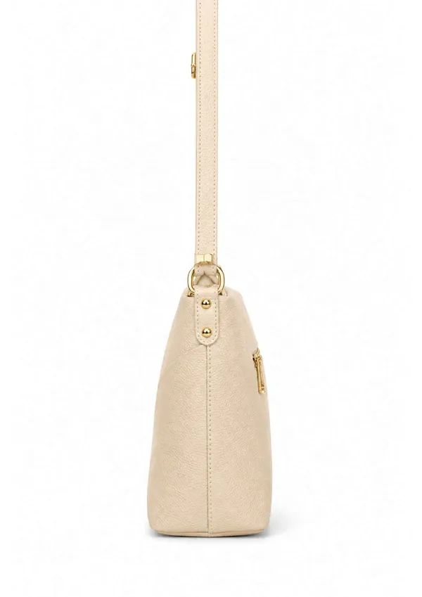 Cream_Textured_Faux_Leather_Envelope_Crossbody_Bag_For_Women