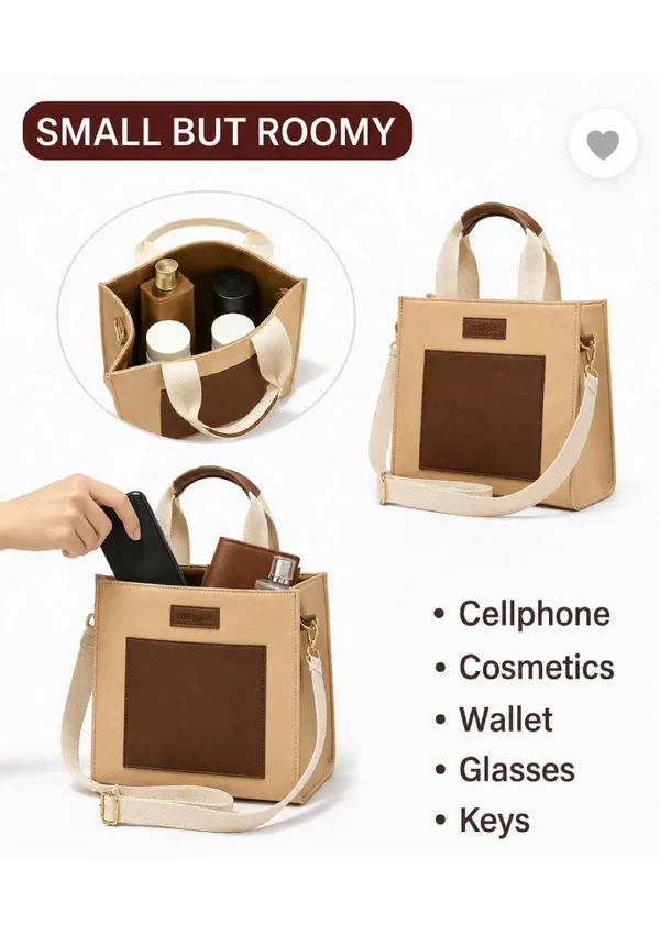 Beige_Brown_Canvas_Two_Tone_Structured_Tote_Bag_For_Women