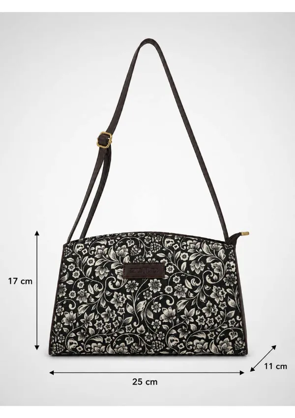 Black_Embroidered_Fabric_Floral_Structured_Handbag_For_Women