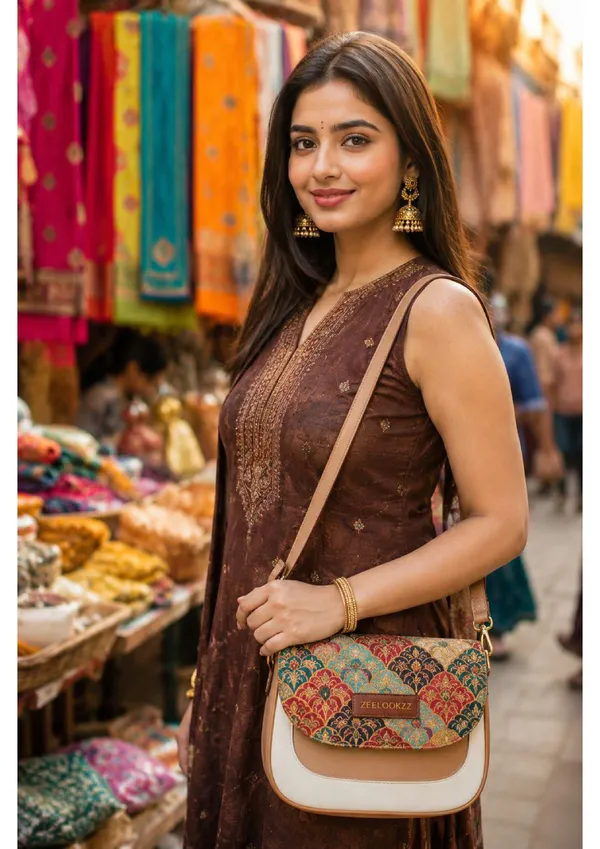 Multicolor_Brocade_Faux_Leather_Flap_Crossbody_Bag_For_Women