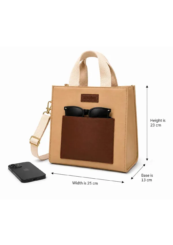Beige_Brown_Canvas_Two_Tone_Structured_Tote_Bag_For_Women