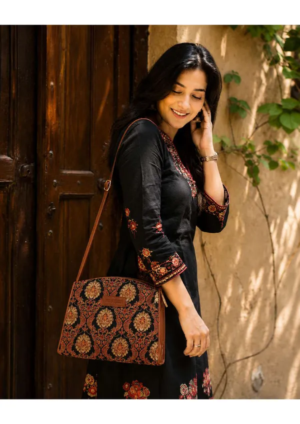 Multicolor_Brocade_Embroidered_Structured_Crossbody_Bag_For_Women