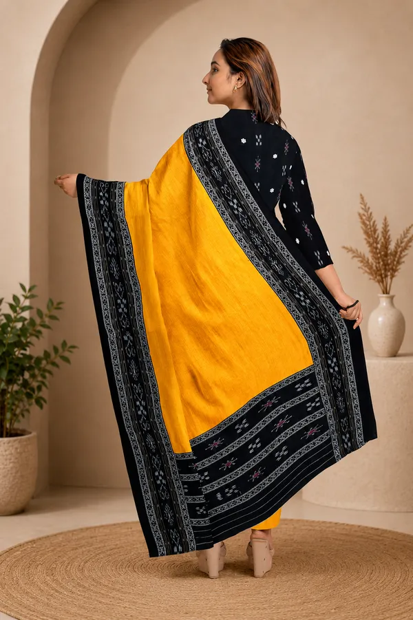 Multicolor_Pure_Cotton_Sambalpuri_Handloom_Dress_Material_With_Dupatta_Bottom_Wear_3_Piece_Set