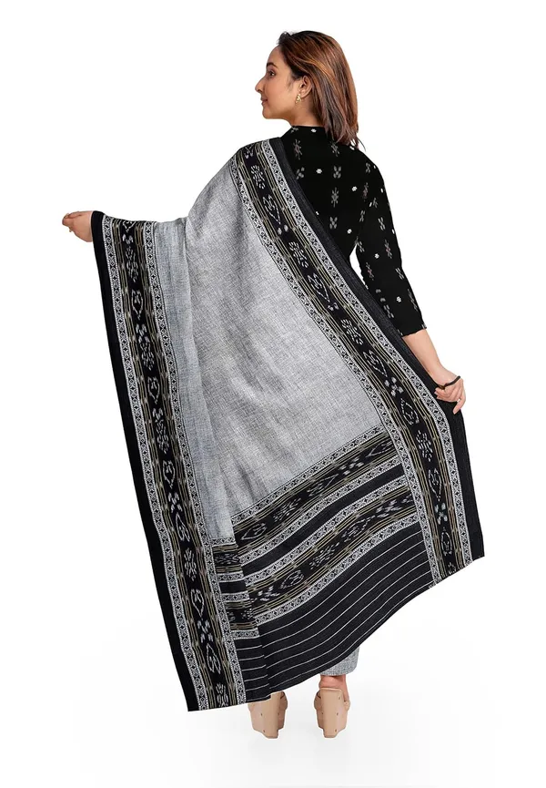 Multicolor_Pure_Cotton_Sambalpuri_Handloom_Dress_Material_With_Dupatta_Bottom_Wear_3_Piece_Set