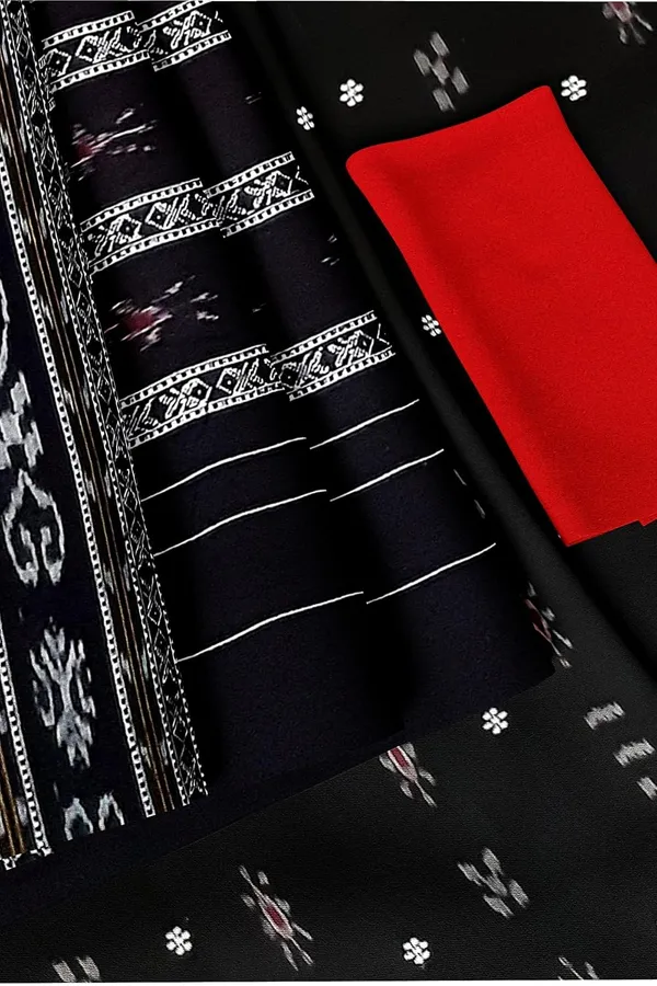 Multicolor_Pure_Cotton_Sambalpuri_Handloom_Dress_Material_With_Dupatta_Bottom_Wear_3_Piece_Set
