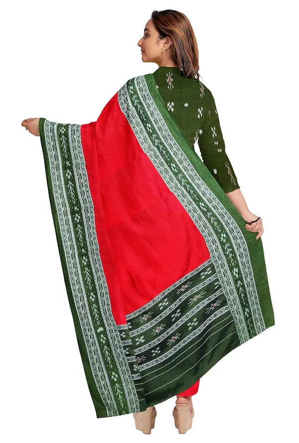 Multicolor_Pure_Cotton_Sambalpuri_Handloom_Dress_Material_With_Dupatta_Bottom_Wear_3_Piece_Set