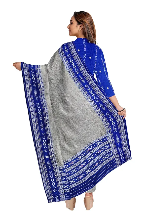 Multicolor_Pure_Cotton_Sambalpuri_Handloom_Dress_Material_With_Dupatta_Bottom_Wear_3_Piece_Set