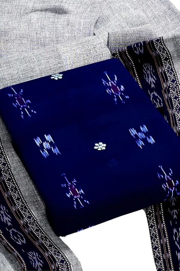Multicolor_Pure_Cotton_Sambalpuri_Handloom_Dress_Material_With_Dupatta_Bottom_Wear_3_Piece_Set