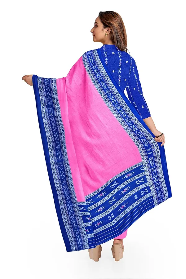 Multicolor_Pure_Cotton_Sambalpuri_Handloom_Dress_Material_With_Dupatta_Bottom_Wear_3_Piece_Set
