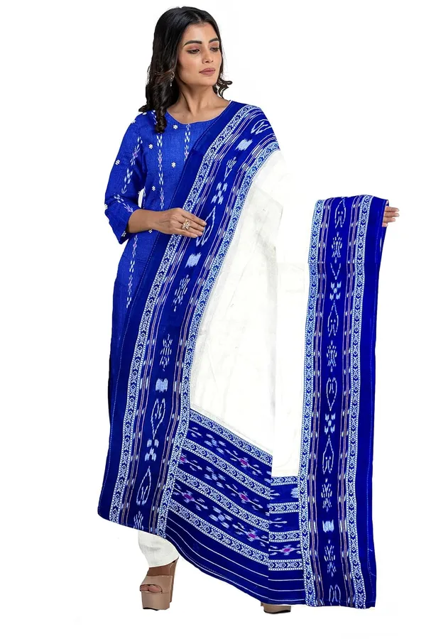 Multicolor_Pure_Cotton_Sambalpuri_Handloom_Dress_Material_With_Dupatta_Bottom_Wear_3_Piece_Set