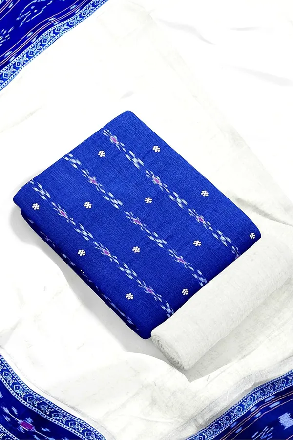 Multicolor_Pure_Cotton_Sambalpuri_Handloom_Dress_Material_With_Dupatta_Bottom_Wear_3_Piece_Set