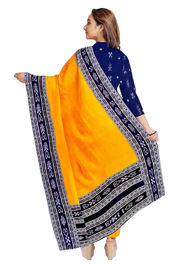 Multicolor_Pure_Cotton_Sambalpuri_Handloom_Dress_Material_With_Dupatta_Bottom_Wear_3_Piece_Set