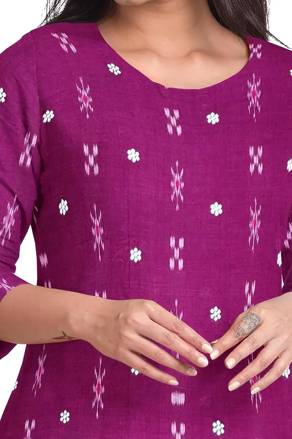 Multicolor_Pure_Cotton_Sambalpuri_Handloom_Dress_Material_With_Dupatta_Bottom_Wear_3_Piece_Set