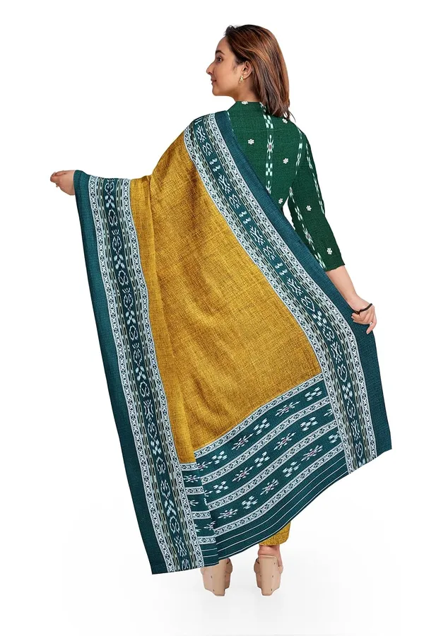 Multicolor_Pure_Cotton_Sambalpuri_Handloom_Dress_Material_With_Dupatta_Bottom_Wear_3_Piece_Set