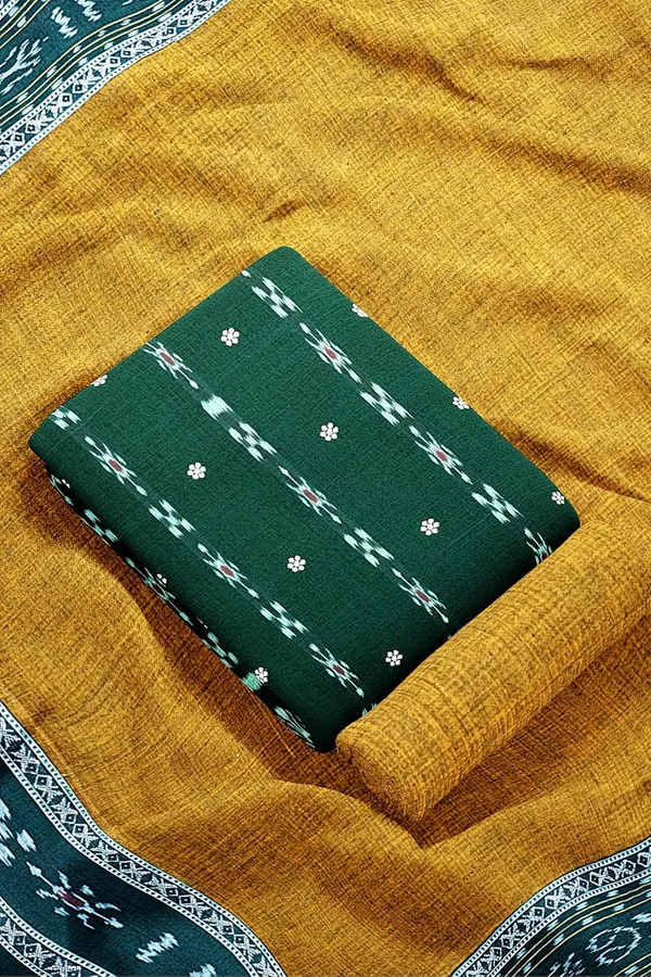 Multicolor_Pure_Cotton_Sambalpuri_Handloom_Dress_Material_With_Dupatta_Bottom_Wear_3_Piece_Set