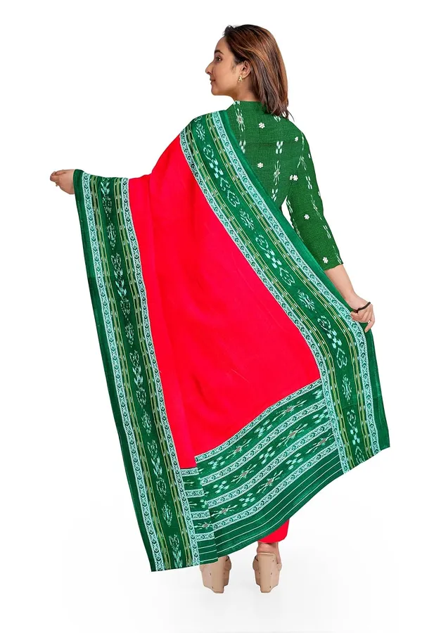 Multicolor_Pure_Cotton_Sambalpuri_Handloom_Dress_Material_With_Dupatta_Bottom_Wear_3_Piece_Set