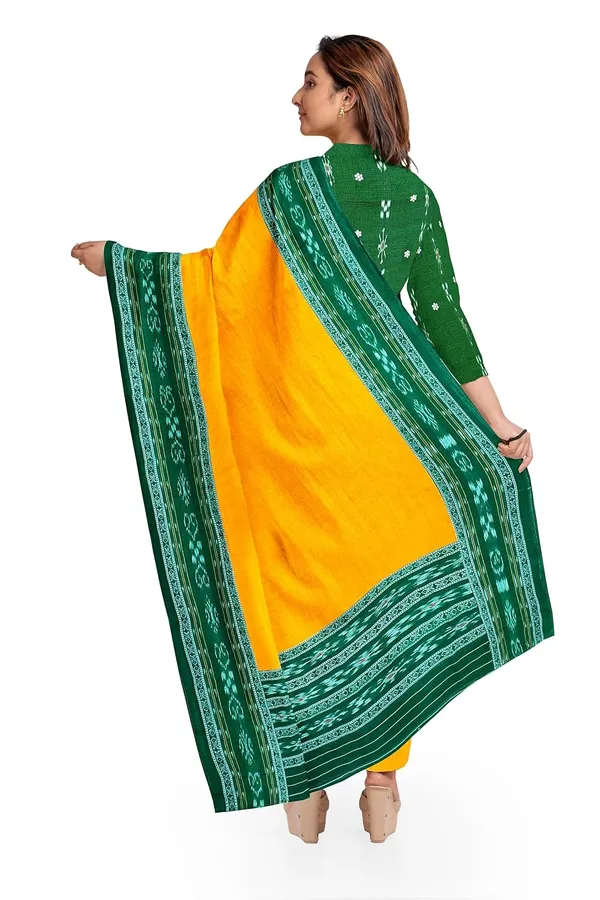 Multicolor_Pure_Cotton_Sambalpuri_Handloom_Dress_Material_With_Dupatta_Bottom_Wear_3_Piece_Set