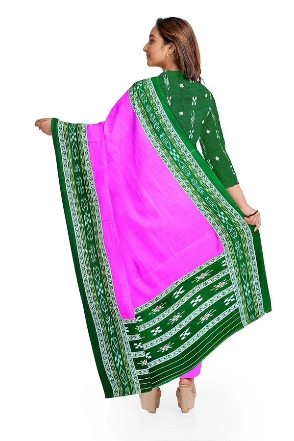 Multicolor_Pure_Cotton_Sambalpuri_Handloom_Dress_Material_With_Dupatta_Bottom_Wear_3_Piece_Set
