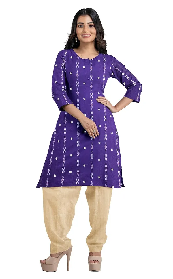 Multicolor_Pure_Cotton_Sambalpuri_Handloom_Dress_Material_With_Dupatta_Bottom_Wear_3_Piece_Set