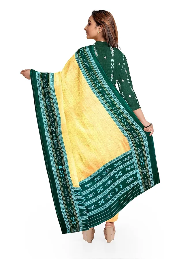 Multicolor_Pure_Cotton_Sambalpuri_Handloom_Dress_Material_With_Dupatta_Bottom_Wear_3_Piece_Set