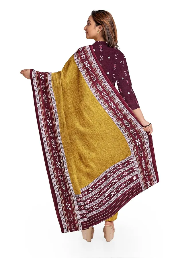 Multicolor_Pure_Cotton_Sambalpuri_Handloom_Dress_Material_With_Dupatta_Bottom_Wear_3_Piece_Set