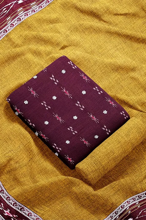Multicolor_Pure_Cotton_Sambalpuri_Handloom_Dress_Material_With_Dupatta_Bottom_Wear_3_Piece_Set