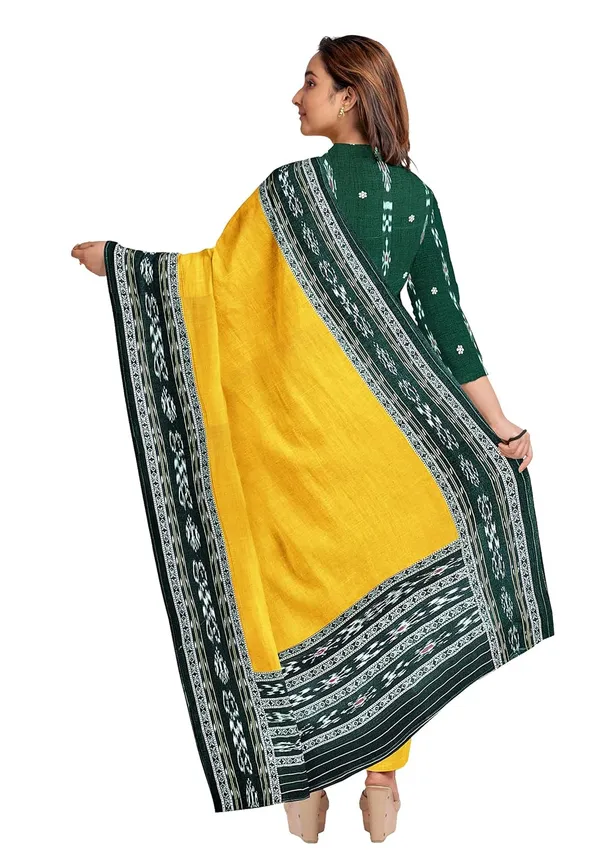 Multicolor_Pure_Cotton_Sambalpuri_Handloom_Dress_Material_With_Dupatta_Bottom_Wear_3_Piece_Set