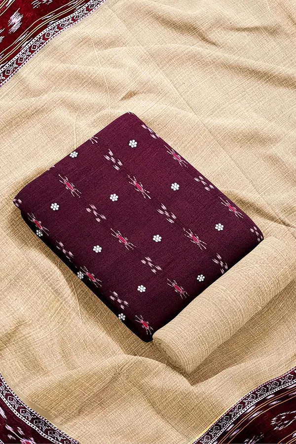 Multicolor_Pure_Cotton_Sambalpuri_Handloom_Dress_Material_With_Dupatta_Bottom_Wear_3_Piece_Set