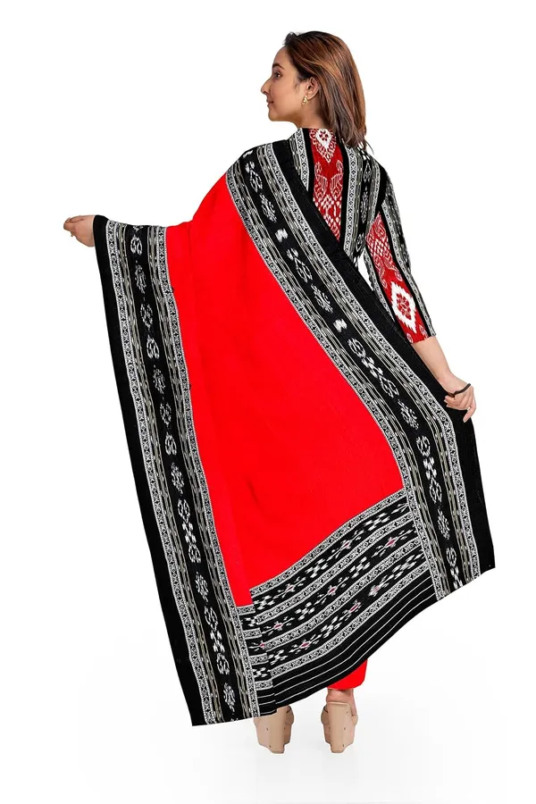 Multicolor_Pure_Cotton_Sambalpuri_Handloom_Dress_Material_With_Dupatta_Bottom_Wear_3_Piece_Set