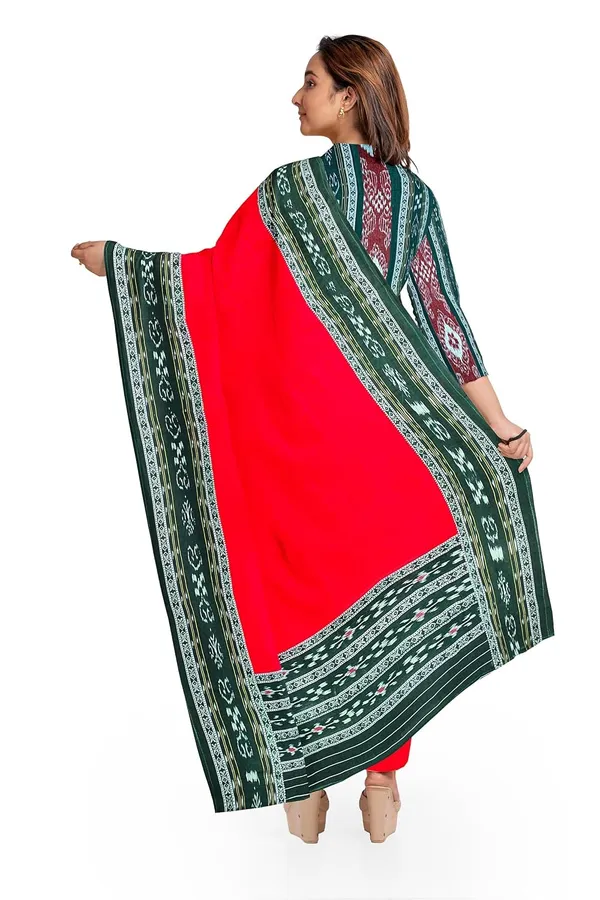 Multicolor_Pure_Cotton_Sambalpuri_Handloom_Dress_Material_With_Dupatta_Bottom_Wear_3_Piece_Set