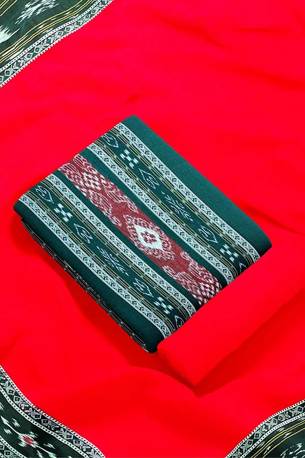 Multicolor_Pure_Cotton_Sambalpuri_Handloom_Dress_Material_With_Dupatta_Bottom_Wear_3_Piece_Set