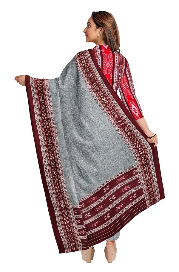 Multicolor_Pure_Cotton_Sambalpuri_Handloom_Dress_Material_With_Dupatta_Bottom_Wear_3_Piece_Set