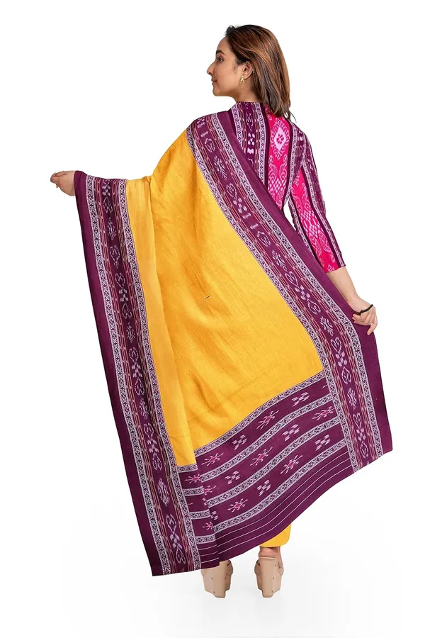 Multicolor_Pure_Cotton_Sambalpuri_Handloom_Dress_Material_With_Dupatta_Bottom_Wear_3_Piece_Set