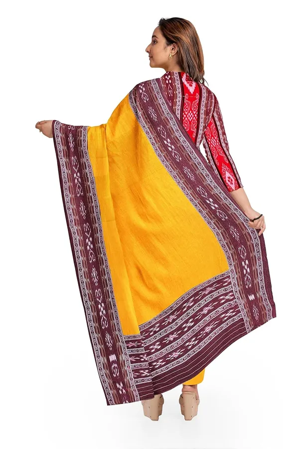 Multicolor_Pure_Cotton_Sambalpuri_Handloom_Dress_Material_With_Dupatta_Bottom_Wear_3_Piece_Set