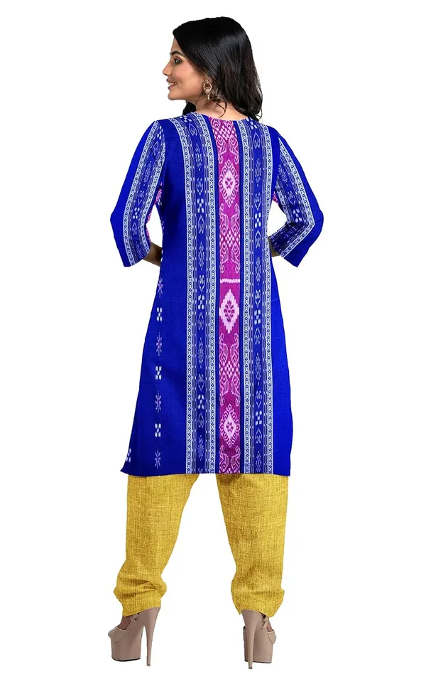 Multicolor_Pure_Cotton_Sambalpuri_Handloom_Dress_Material_With_Dupatta_Bottom_Wear_3_Piece_Set