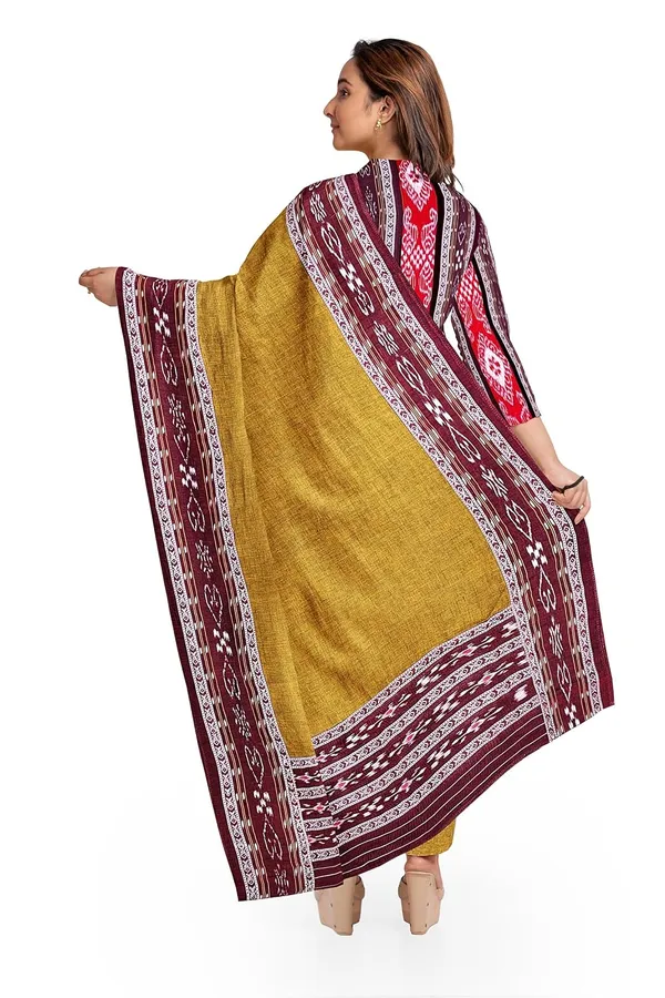 Multicolor_Pure_Cotton_Sambalpuri_Handloom_Dress_Material_With_Dupatta_Bottom_Wear_3_Piece_Set