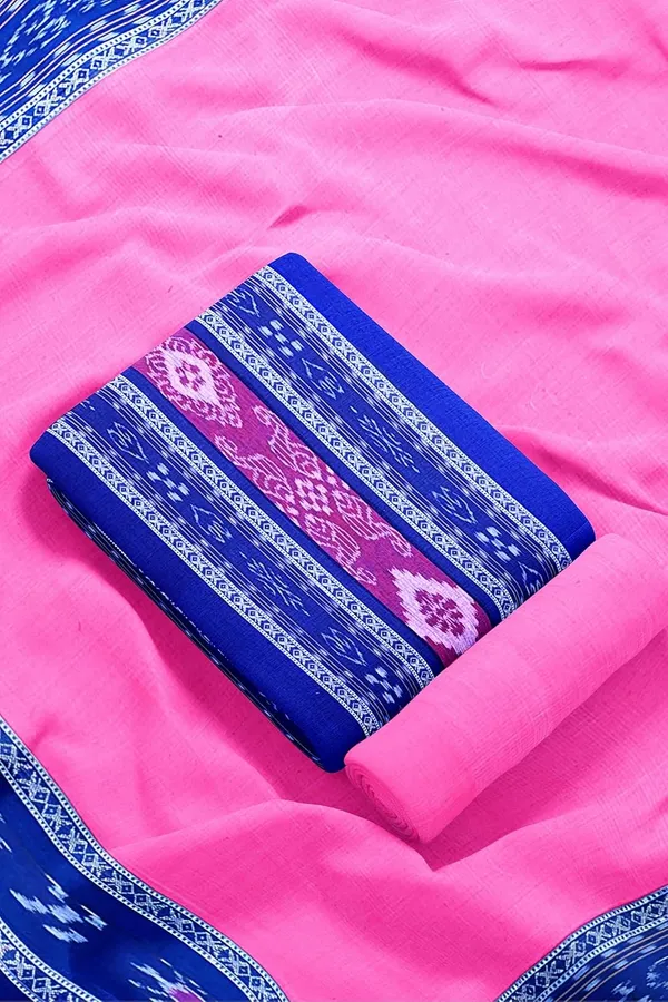 Multicolor_Pure_Cotton_Sambalpuri_Handloom_Dress_Material_With_Dupatta_Bottom_Wear_3_Piece_Set