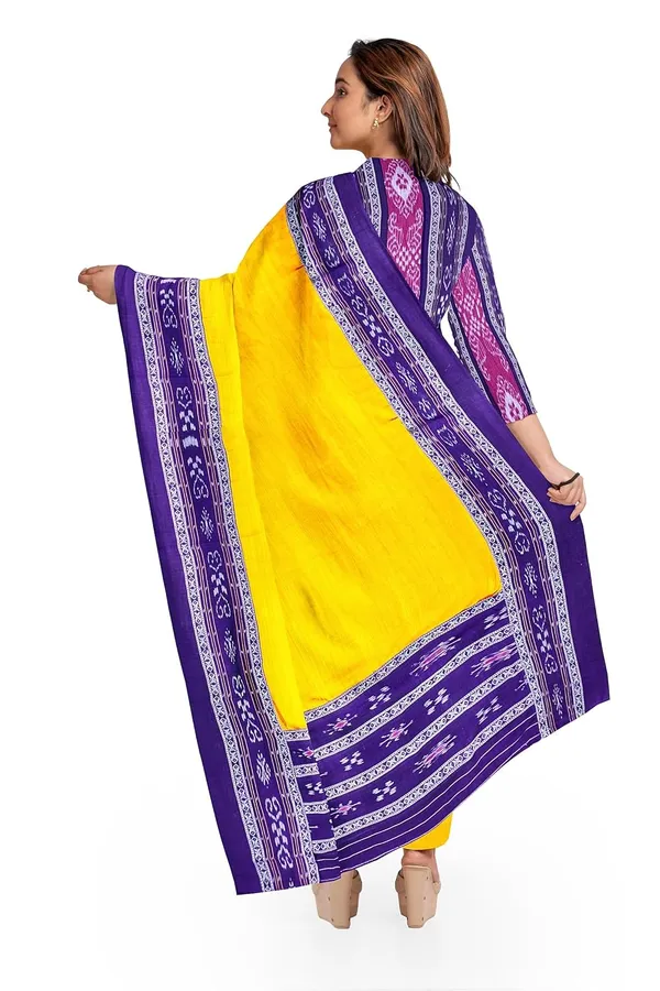 Multicolor_Pure_Cotton_Sambalpuri_Handloom_Dress_Material_With_Dupatta_Bottom_Wear_3_Piece_Set